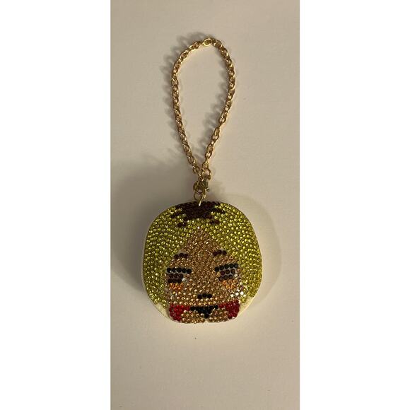 Haikyu!! Kozume Kenma Rhinestones And A Gold Chain Keyring Charm - Picture 9 of 11